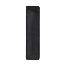 PU Leather Pencil Case for School Supplies, Small Black Pen Storage Pouch, 4.2x16.2cm, Durable and Compact Design