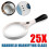 (B) Extra Large Strong Magnifying Glass 3 Bright Led Zoom Lightweight Hand Held 25x 1