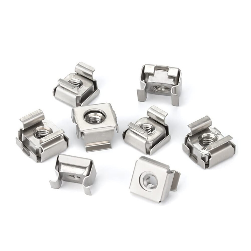 Schwimmende Mutter M8, Zink KÃ¤figmuttern, A2-70 304 Edelstahl Vierkant Clip fÃ¼r Serverschrank Regal Rackmontage (5 StÃ¼ck)-image-OPC-PJHKHFV-NEW