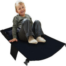 (Black) Airplane Bed Footrest Bed For Kids Hammock Airplane Seat Extender Leg Rest High-Quality