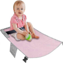 (Pink) Airplane Bed Footrest Bed For Kids Hammock Airplane Seat Extender Leg Rest High-Quality