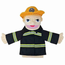 (fireman) Soft Plush Toy Hand Puppet Funny Puppets Toy Professional Character Hand Puppet,50% Offer