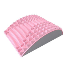 (Pink) Back Stretch Pillow For Back Pain Relief, Lumbar Support, Herniated Disc, Sciatica Pain, Neck Pain, Prolonged Sitting Support-fenggeng
