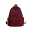 (Red) Backpack High School Students Backpack Large Capacity Travel Backpack Solid Color Schoolbag For Girls 1