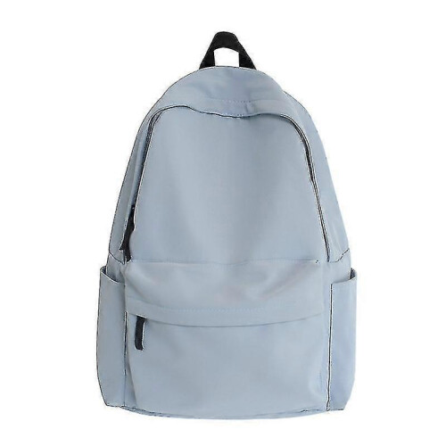 (green) Backpack High School Students Backpack Large Capacity Travel Backpack Solid Color Schoolbag For Girls 1