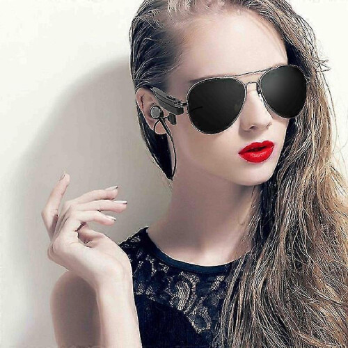 (Polarized Lenses) Sunglasses Earplugs with Microphone Wireless Bluetooth Headset Glasses Hands-Free In-Ear 2