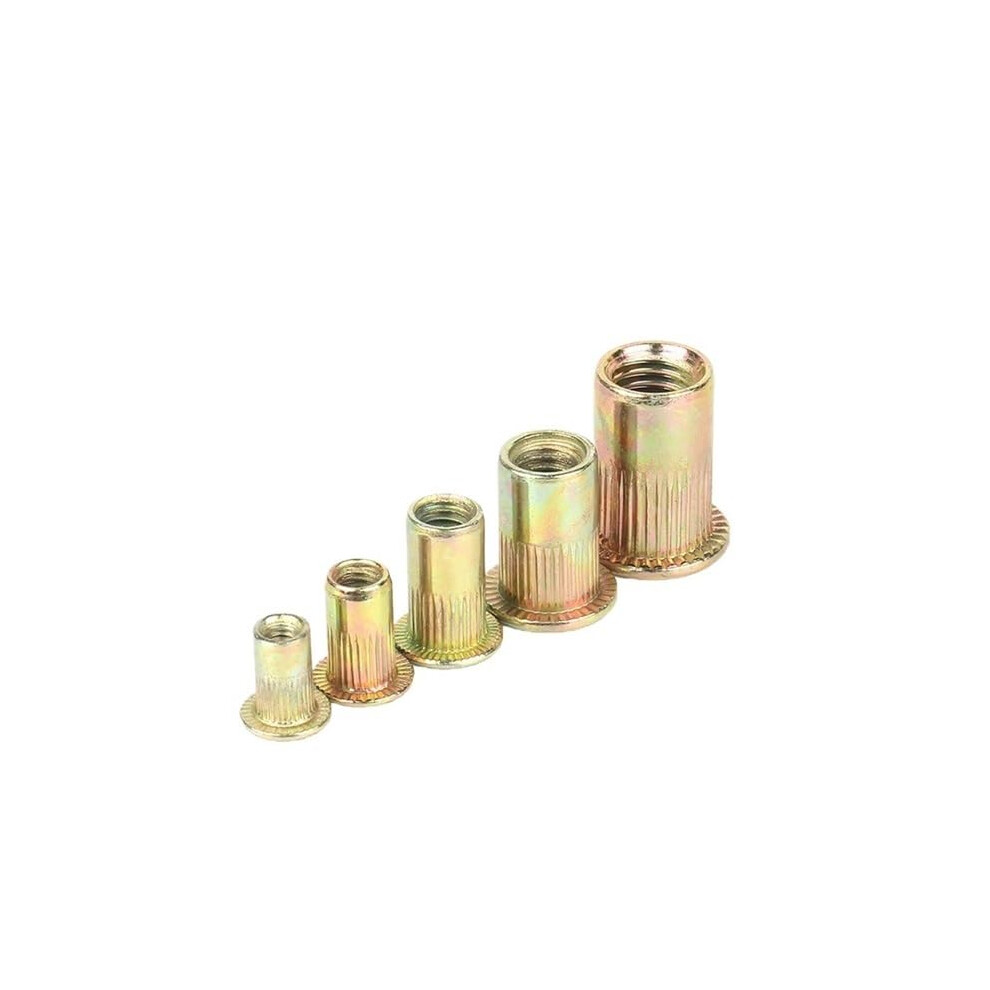 M3 M4 M5 M6 M8 M10 M12 Zinc Plated Carbon Steel Knurled Nutsert Rivet Nuts Flat Head Insert Nut Pack of 20 M6-image-OPC-PJHKJ7G-NEW