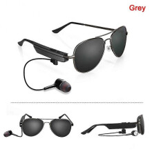 (Polarized Lenses) Sunglasses Earplugs with Microphone Wireless Bluetooth Headset Glasses Hands-Free In-Ear