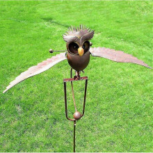 (owl) Owl Windmill eagle Garden Courtyard Decoration Metal Wrought Iron Ornaments