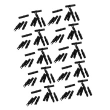 Durable 100pcs Black Arrow Nocks Fits 6.2mm Carbon Archery Shafts