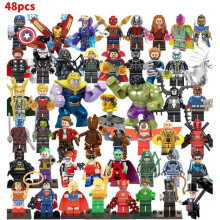 Mini figura de acción de juguete para niños 48 piezas rompecabezas bloque construcción