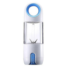 (Blue) Portable Mini Portable Fruit Juicer Household USB Charging Juicer Automatic Fruit Blender