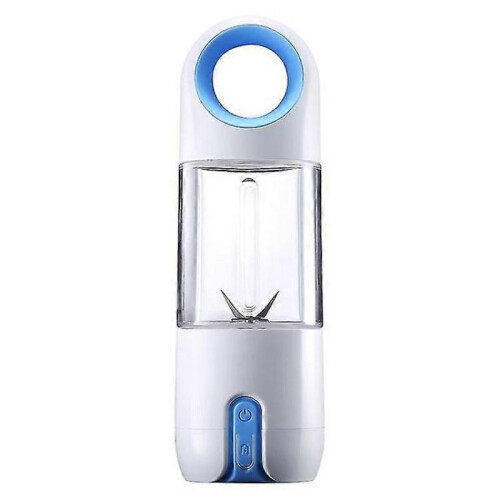 (Blue) Portable Mini Portable Fruit Juicer Household USB Charging Juicer Automatic Fruit Blender