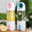 (Blue) Portable Mini Portable Fruit Juicer Household USB Charging Juicer Automatic Fruit Blender 4