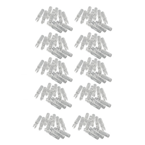 100pcs Transparent Plastic Arrow Nocks, 3.2cm, Lightweight