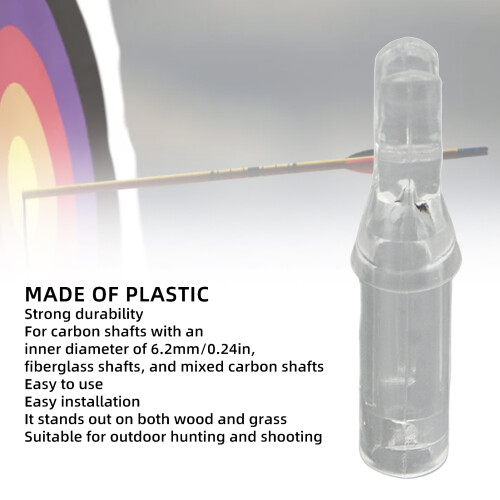 100pcs Transparent Plastic Arrow Nocks, 3.2cm, Lightweight 2