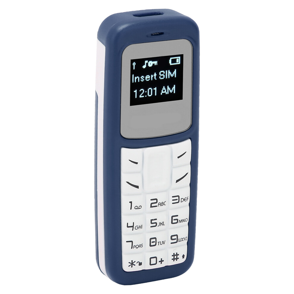 Slim 0.66Inch Tooth Dialer - Mobile 2G Sim Ear Hook Blue 8021338810859