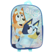 Bluey Childrens Character Backpack Padded Shoulder Straps Zip blue