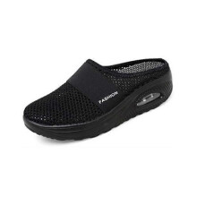 (36, black) New Air Cushion Walking Shoes Breathable Casual Mesh Slip On Walking Shoes For Outdoor Indoor