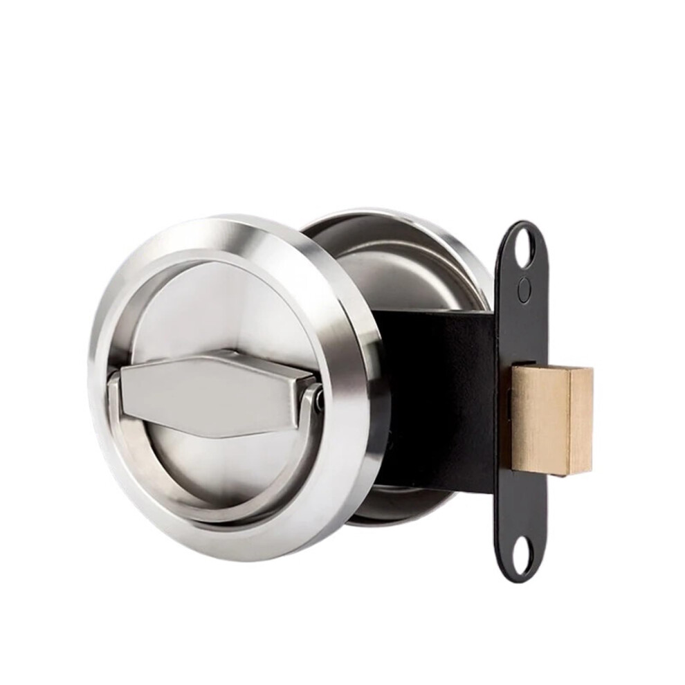 Stainless Steel 304 Invisible Handle Privacy Hidden Door Lock Cabinet Pulls Double Size Ring Lock 1 Piece 6482260516011