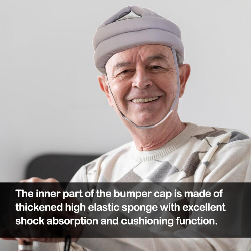 Comfortable Protective Helmet for Seniors - Lightweight Headgear for Fall Protection, Adjustable Size, Durable Material 2