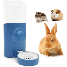 (Blue) Rabbit Water Bottle, Hanging Automatic Water Dispenser By Gravity Flow For Bunny Chinchilla Guinea Ferrets