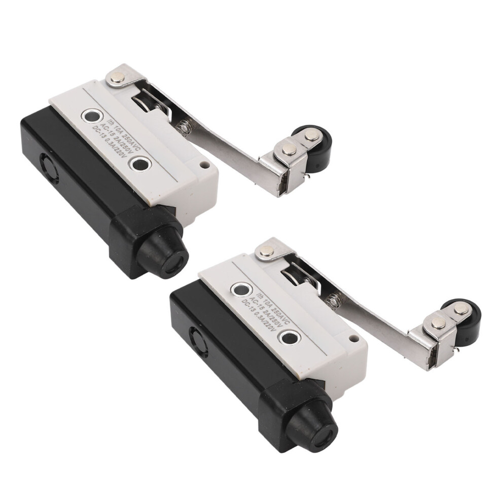 2Pcs Micro Limit Switch Roller Lever 250V Ac 50Mm Op No+Nc 8171338816372