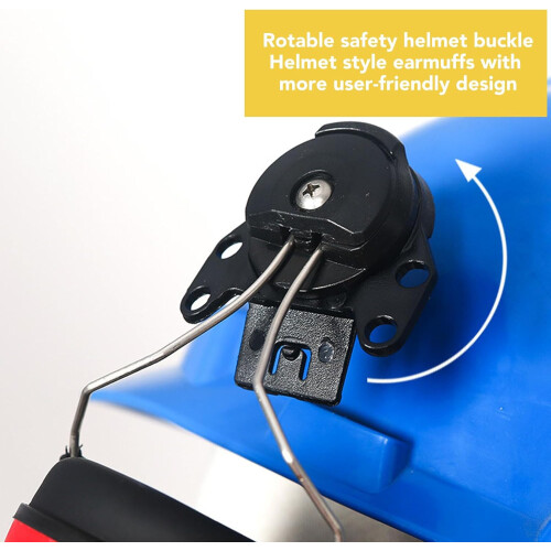 2pcs Adjustable Ear Protectors for Safety Helmets, Noise Reduction, Telescopic Design for Construction Work 1