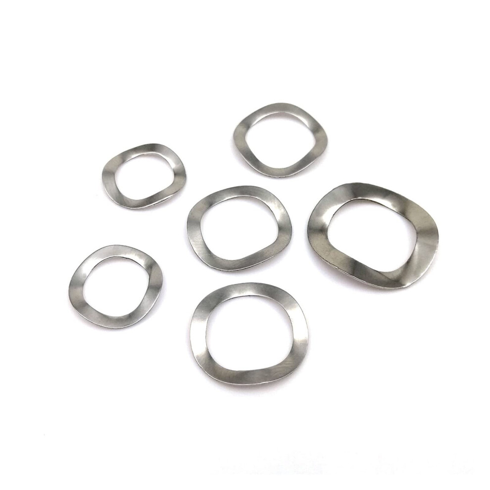 Wave Crinkle Spring Washers 50 Pieces M8 x 13 x 0.3 mm, 304 Stainless Steel, Compatible with M3 M4 M5 M6 M8 M10 M12 M14 M16 M25-image-OPC-PJHKPCK-NEW