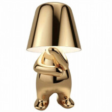 (E) Thinker Little Golden Man Table Lamp Bedroom Touch Atmosphere Night Light USB Rechargeable Decorative Table Lamp