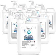 70% Alcohol Hand Sanitiser Gel - 8x 5L Litres with pump - Certified Surgical/Medical Grade - Made in the UK (Pack of 8)