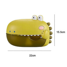 (Green) Electric Waterproof Dinosaur Bubble Machine Bath Toys Automatic Bubble Maker Toddlers Bathtub Water Play Toy Gift 1PC