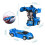 (yellow) Two-in-one transforming robot car Lamborghini model mini automatic transforming robot toy 3