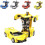 (yellow) Two-in-one transforming robot car Lamborghini model mini automatic transforming robot toy 1