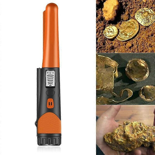 (orange) Metal Detector Portable High Sensitivity Metal Detector One Button LED Indicator 2