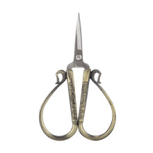Sewing Scissors No. 5, Vintage Stainless Steel Craft Scissors, Exquisite Xiangyun Cutting Tool, Bronze Finish