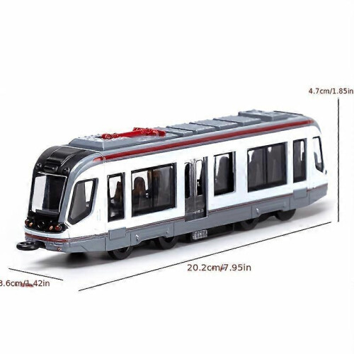 (red) Alloy rail car model children's toy train ornaments pull-back car model boy toy 1