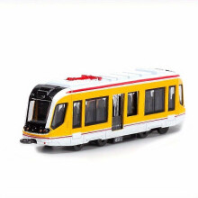 (yellow) Alloy rail car model children's toy train ornaments pull-back car model boy toy