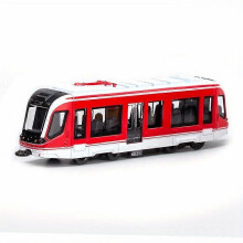 (red) Alloy rail car model children's toy train ornaments pull-back car model boy toy