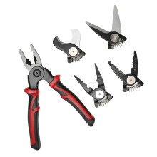 Wire Cutters Tool Steel 5 Replaceable Heads Anti Slip Handle for Leather & Metal