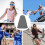 Protective Hard Hat with Sun Protection, Moisture-Wicking, Breathable, Quick-Dry Reflective Mesh Fabric, 2-Pack Light Gray 3