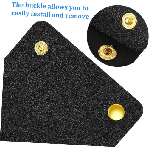 Handle Protection Leather Suitcase Handle Covers for Luggage, Durable Black Trolley Handle Covers, Briefcase Accessories 2