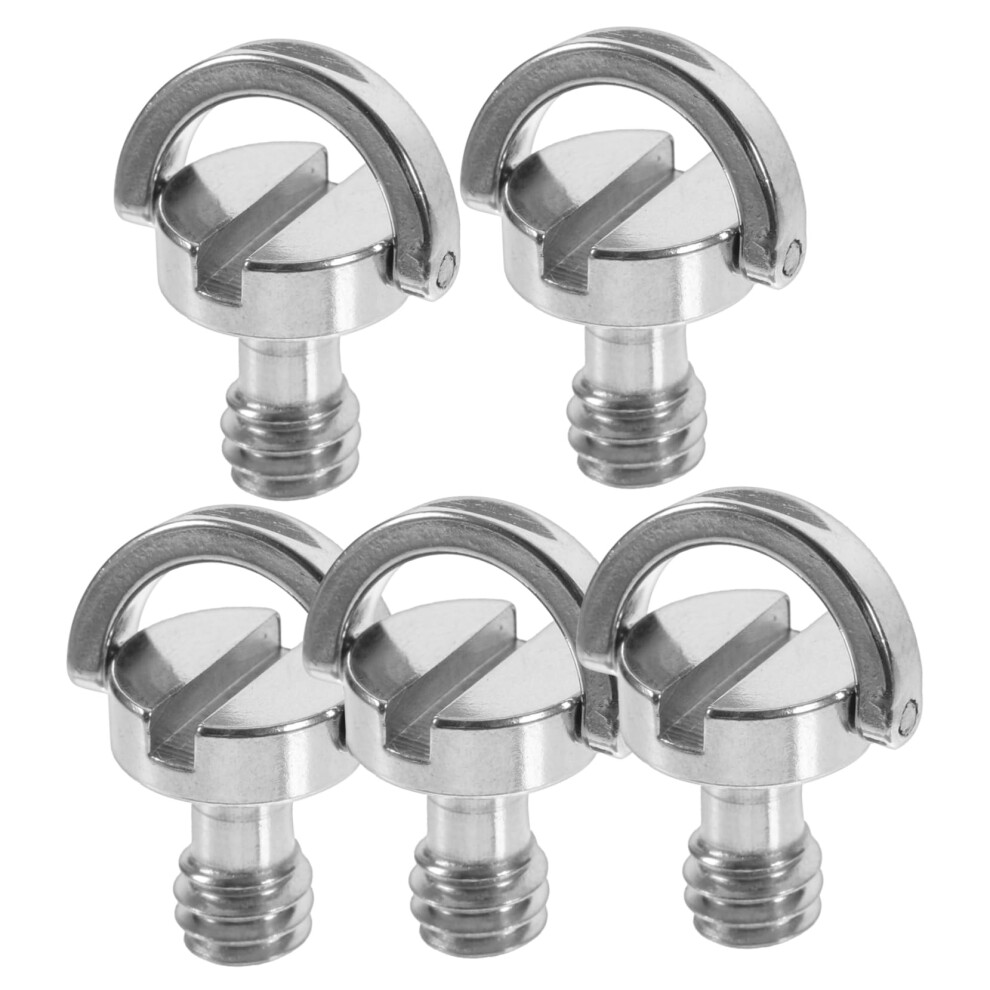 Tripod Screws D Ring Screws Pack Of 5 1/4 Inch Quick Release Mounting Screws For Camera Tripods And Accessories 6276012331522