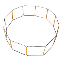 12 Rung Fixed Agility Ladder for Football Basketball Soccer, Orange, 40x40cm