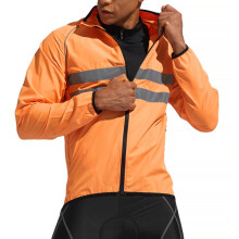 Orange Polyester Cycling Windproof Waterproof Jacket for Biking and Outdoor Sports L