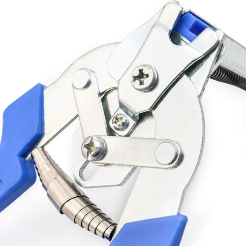 Fence Pliers for Thin Wire Mesh with Plastic Handle, Garden Wire Eyelet Pliers + 600 Clips for Wire Fixing 1