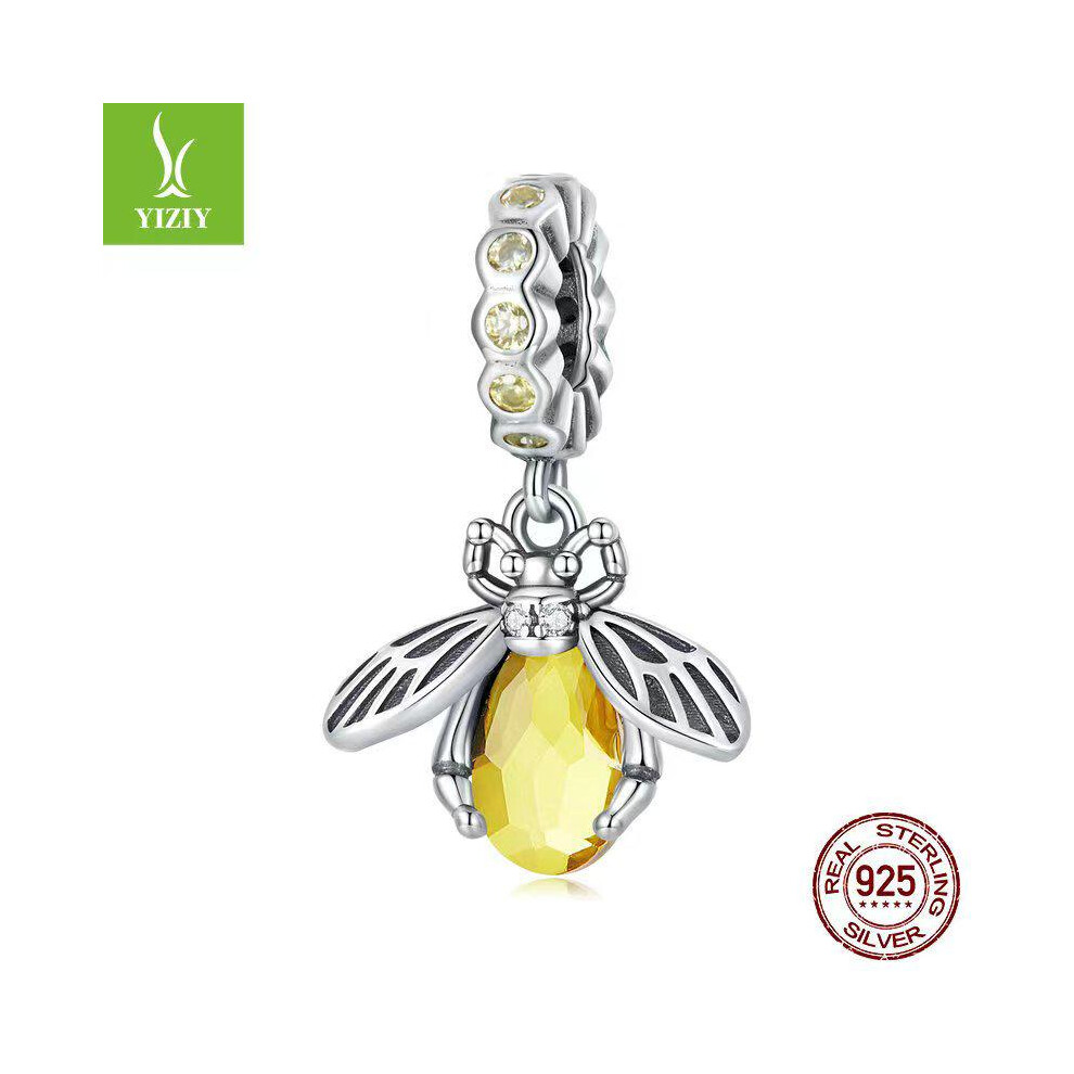 golden honey bee charm sterling silver for women bracelet