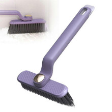 (Purple) 2pcs Gap Cleaning Brush Crevice Hard Bristle Household Multifunctional Tool Rotating Scrub Brush