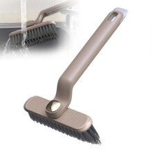 (brown) 2pcs Gap Cleaning Brush Crevice Hard Bristle Household Multifunctional Tool Rotating Scrub Brush