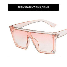 (pink) Lebanghui New Trend Large Frame One-Piece Uv400 Sunglasses Street Shooting Male/Female Sunglasses Retro